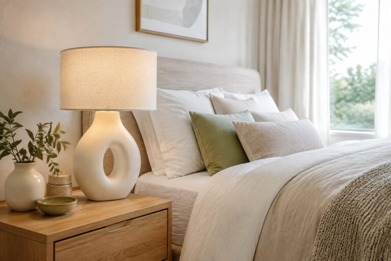 lampe de chevet sculpturale qui sublime la chambre