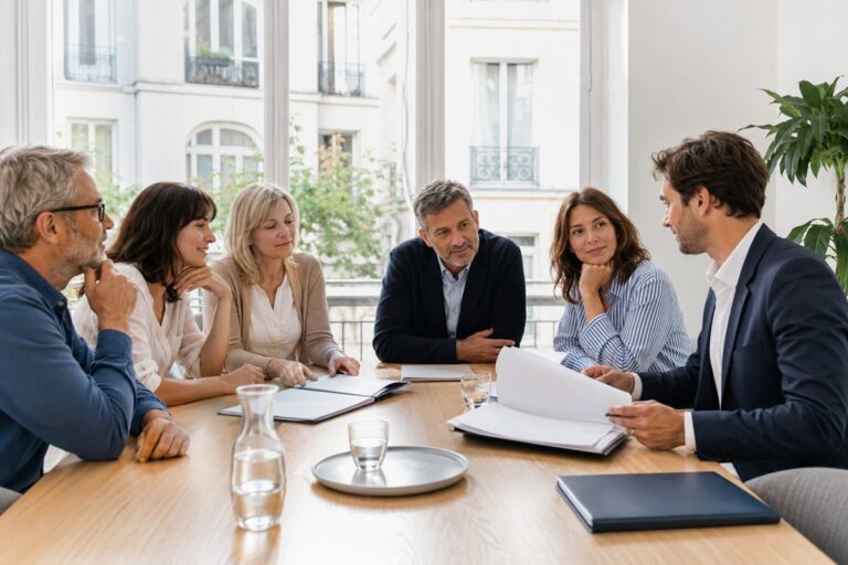 Réunion de copropriétaires pour choisir un gestionnaire