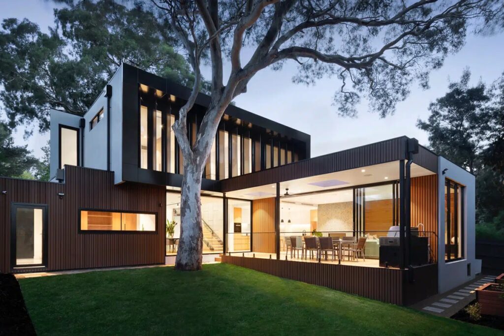 maison contemporaine avec des menuiseries sur mesure