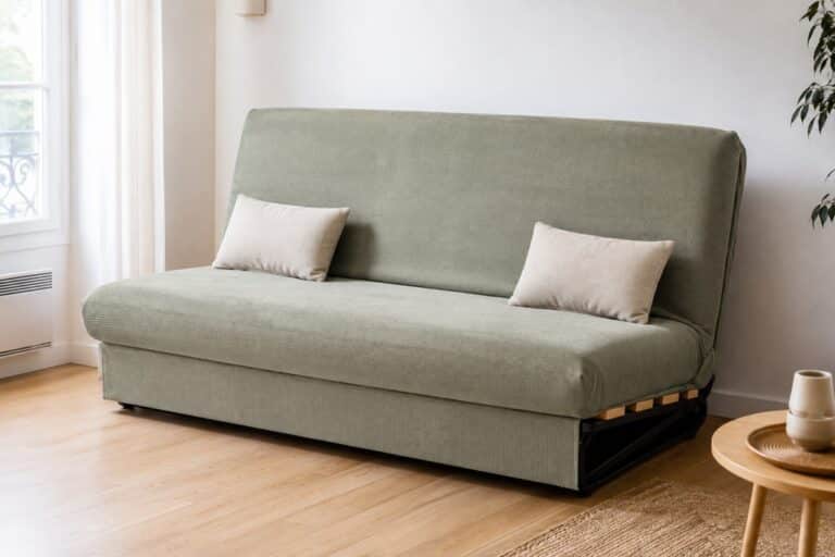 Banquette clic-clac vert sauge