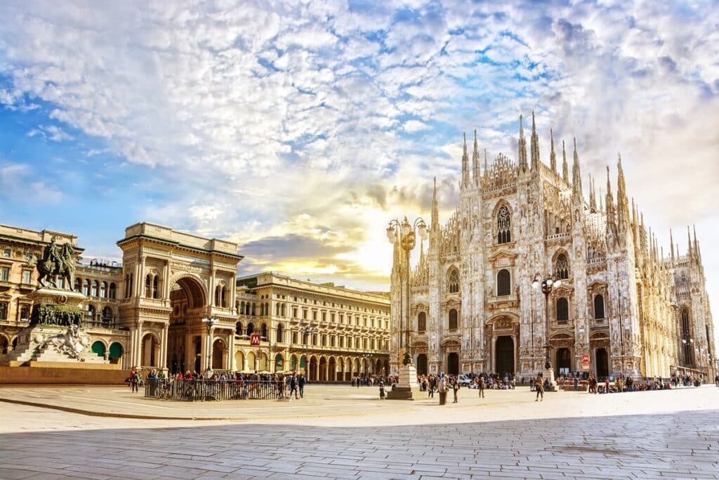 vue sur la cathédrale de Milan