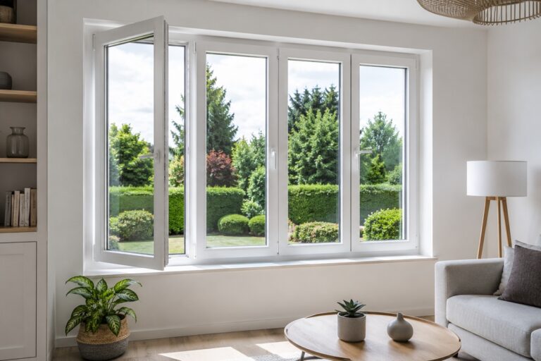 Fenêtres PVC modernes dans un intérieur lumineux