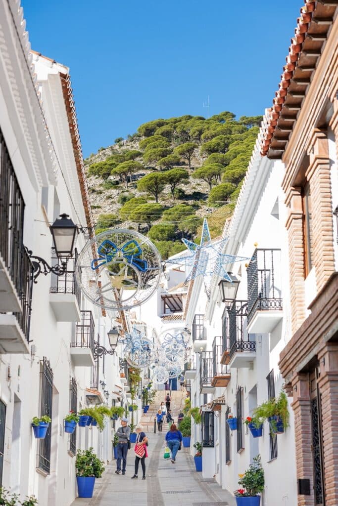 maisons et montagne à Mijas Pueblo