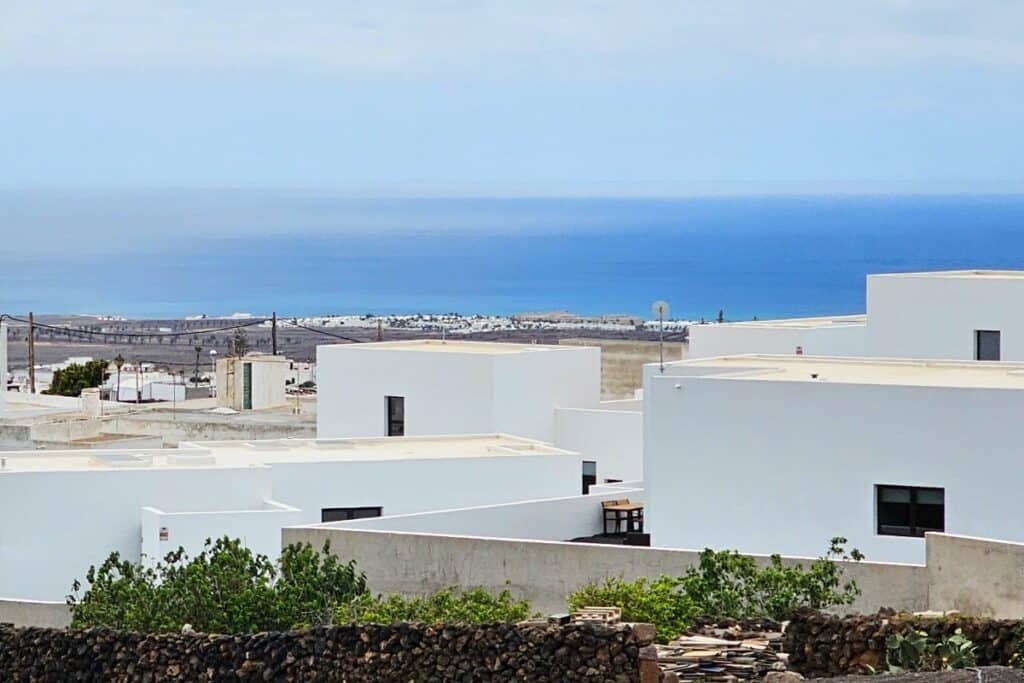 toits plats de maison à Lanzarote