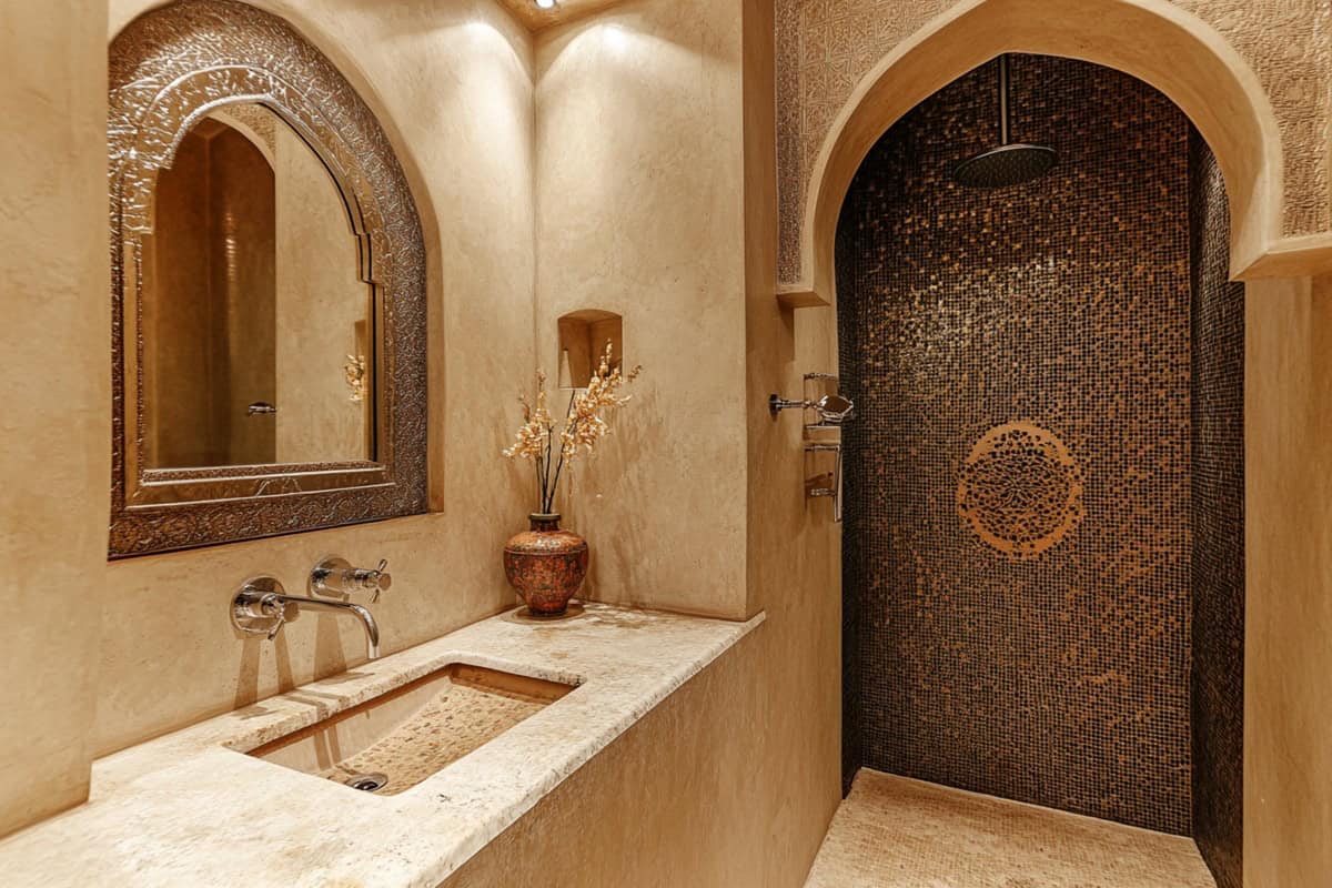 salle de bain marocaine en tadelakt