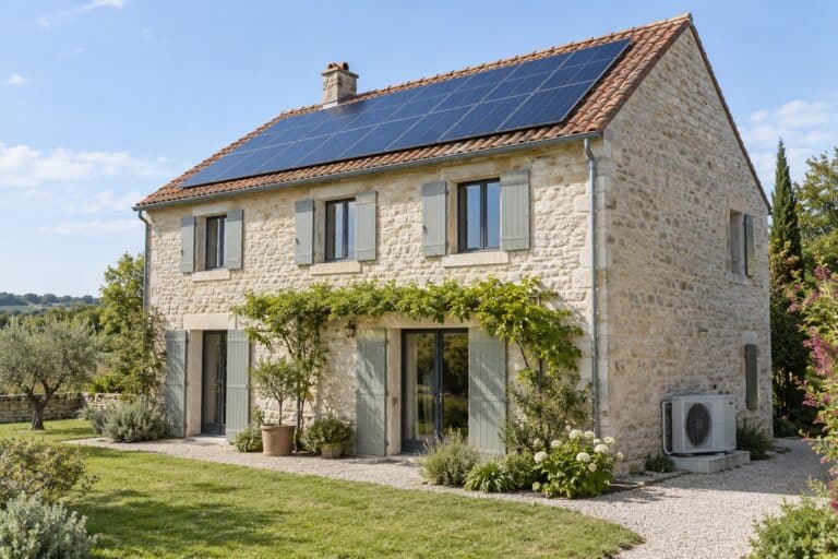 Maison ancienne modernisée aux énergies renouvelables