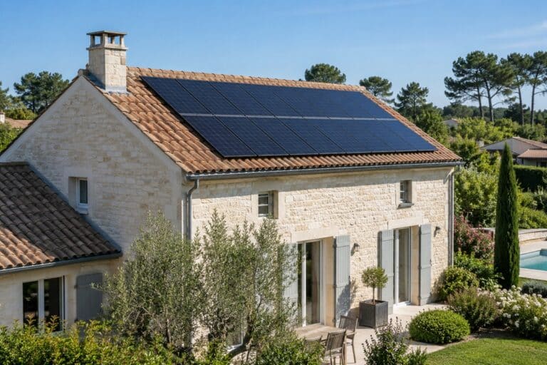 Maison girondine à toiture solaire
