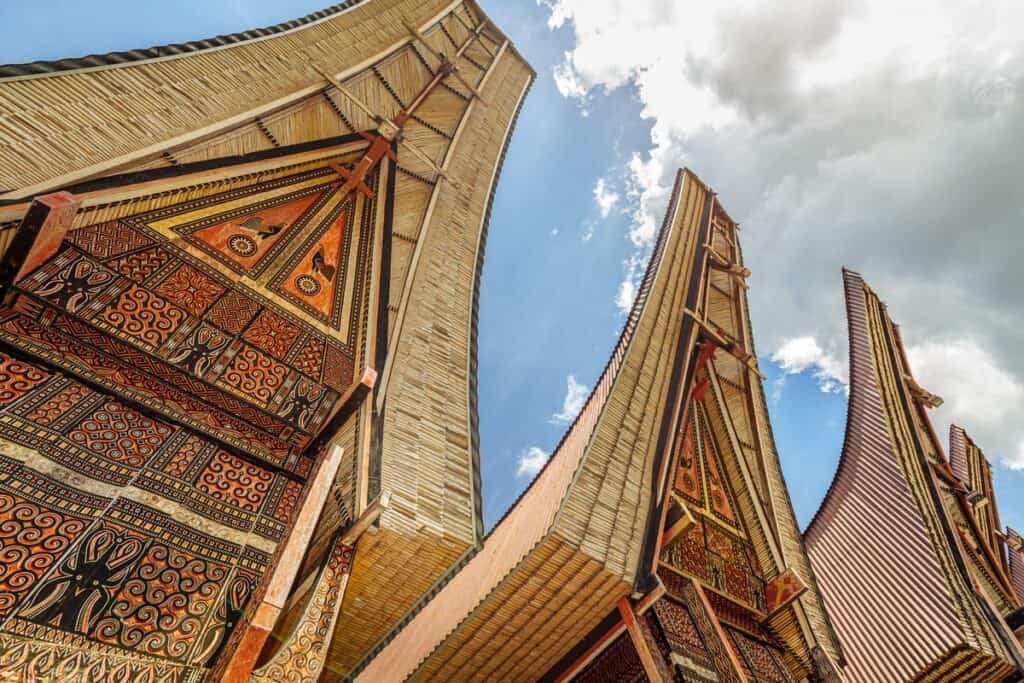 façade maisons traditionnelles Toraja