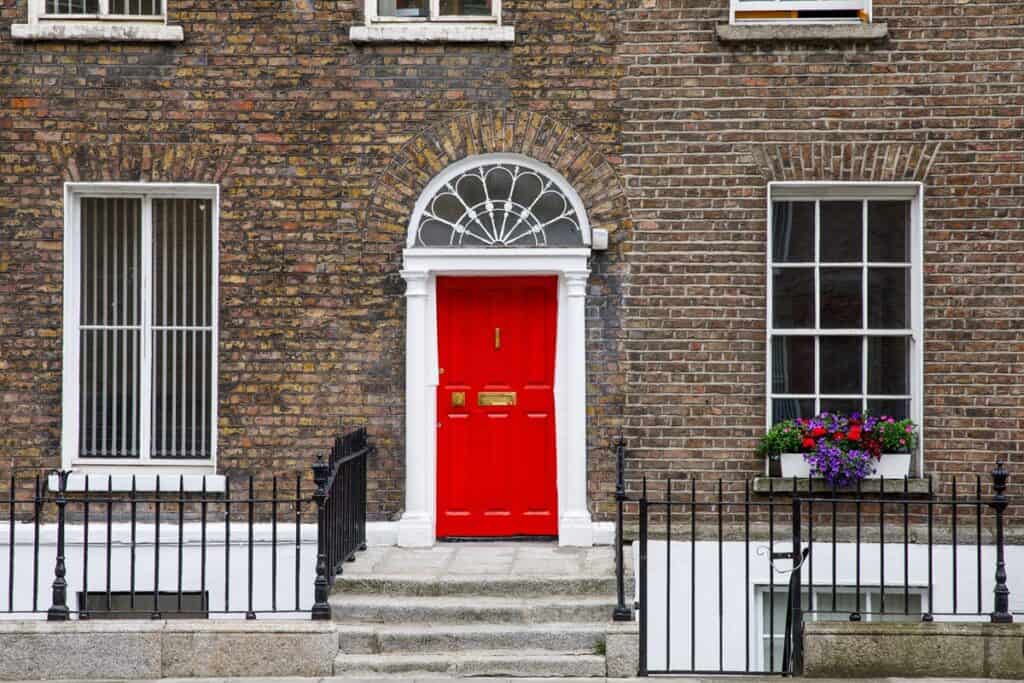 façade maison géorgienne irlandaise