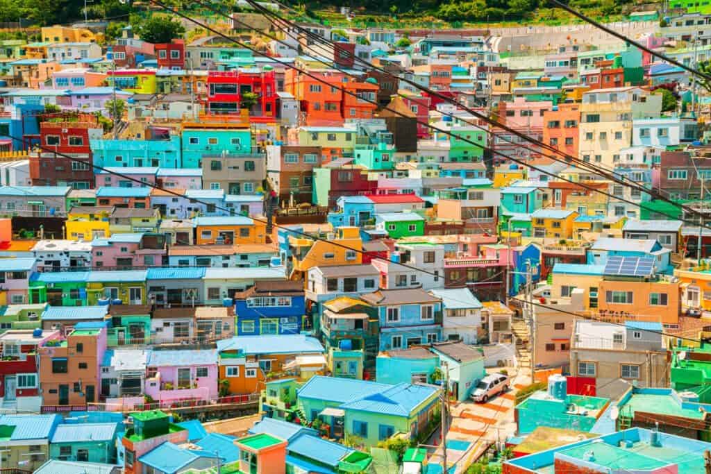 maisons colorée à Gamcheon