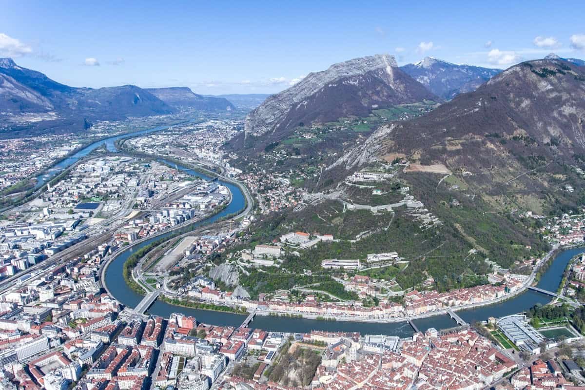 vue aérienne de Grenoble