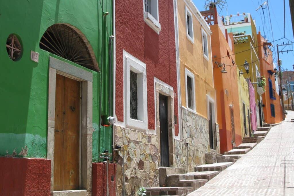 maisons colorées à Guanajuato