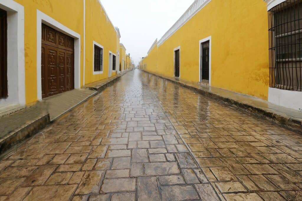 maisons jaunes à Izamal