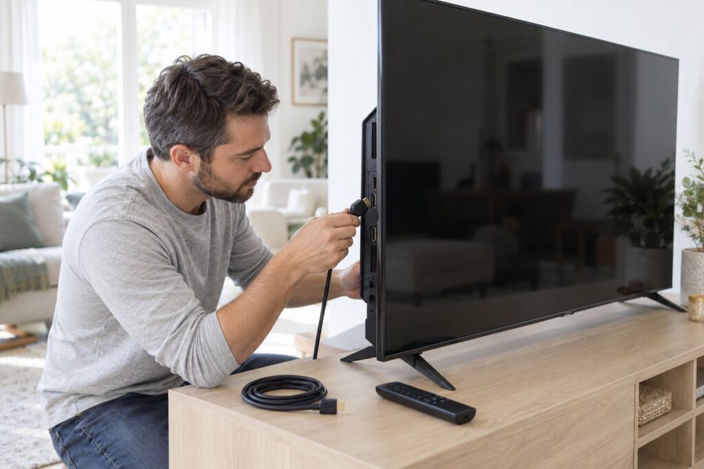Vérifier les connexions HDMI du téléviseur