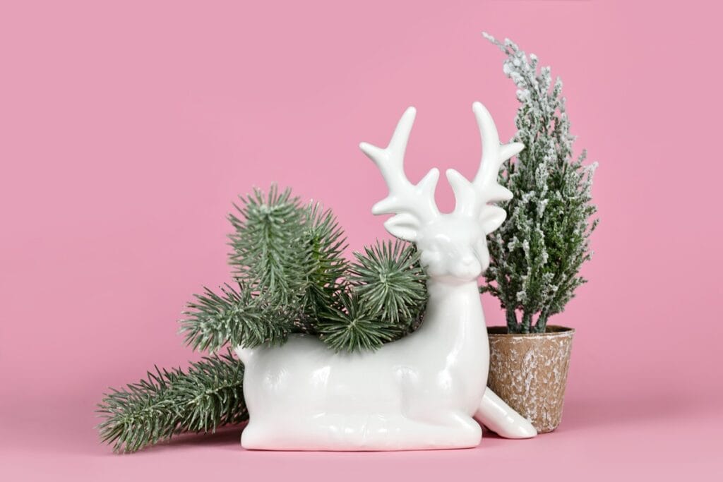 figurine en céramique de Noël cerf