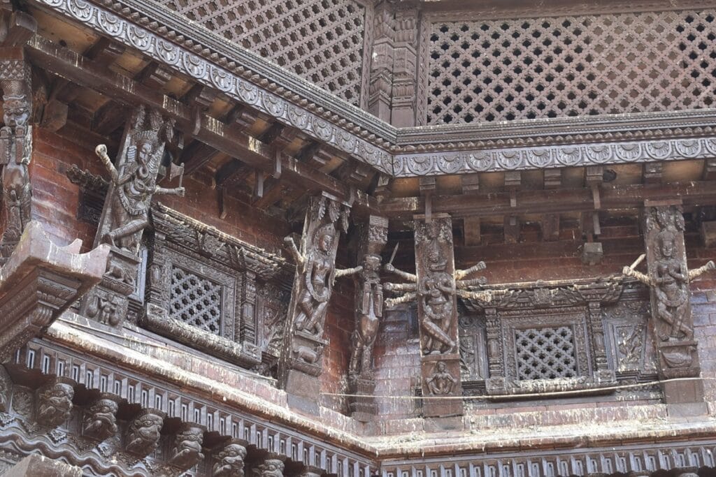 sculptures en bois architecture Newari