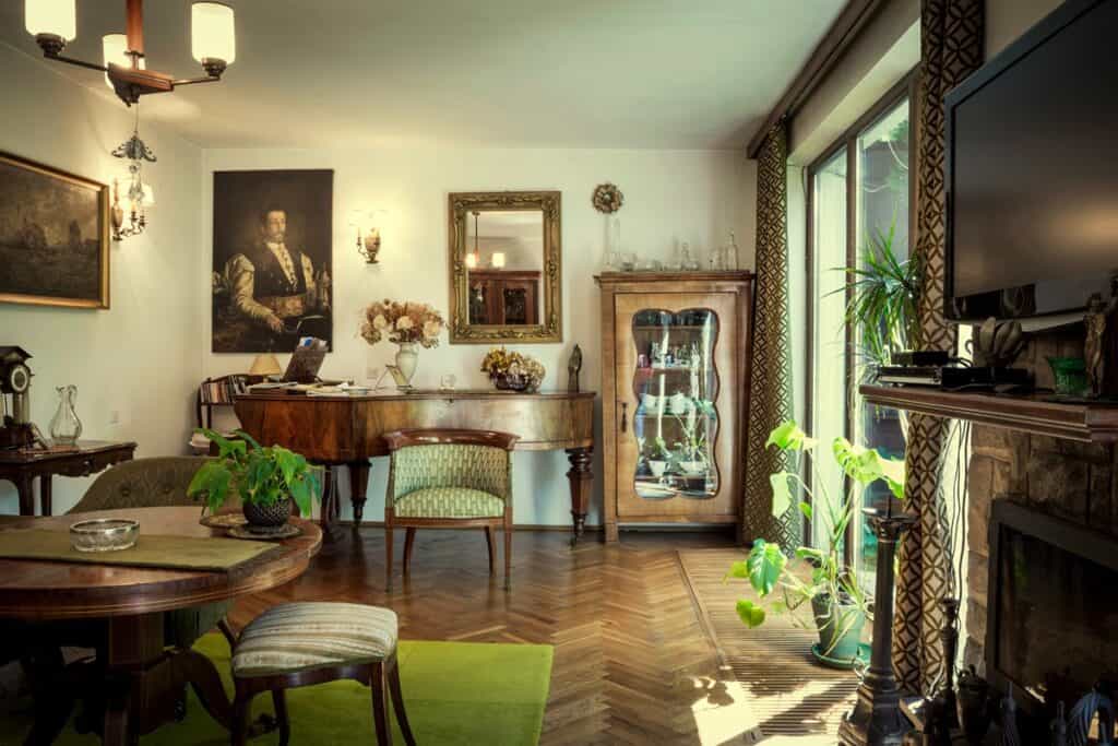 intérieur de style Biedermeier