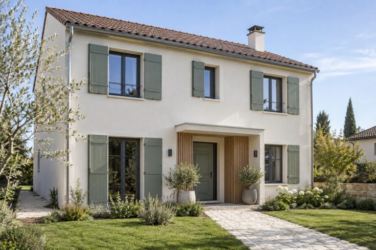 Façade rénovée au charme contemporain