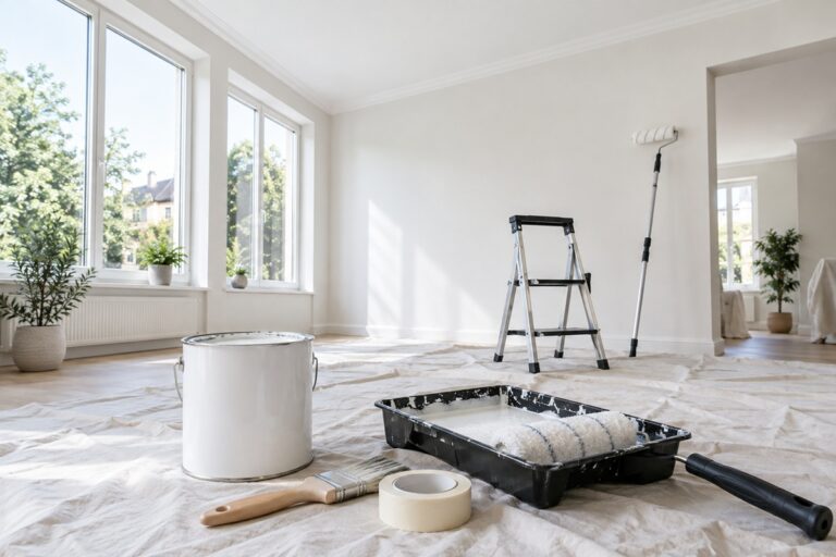 Murs et plafond, peinture en action