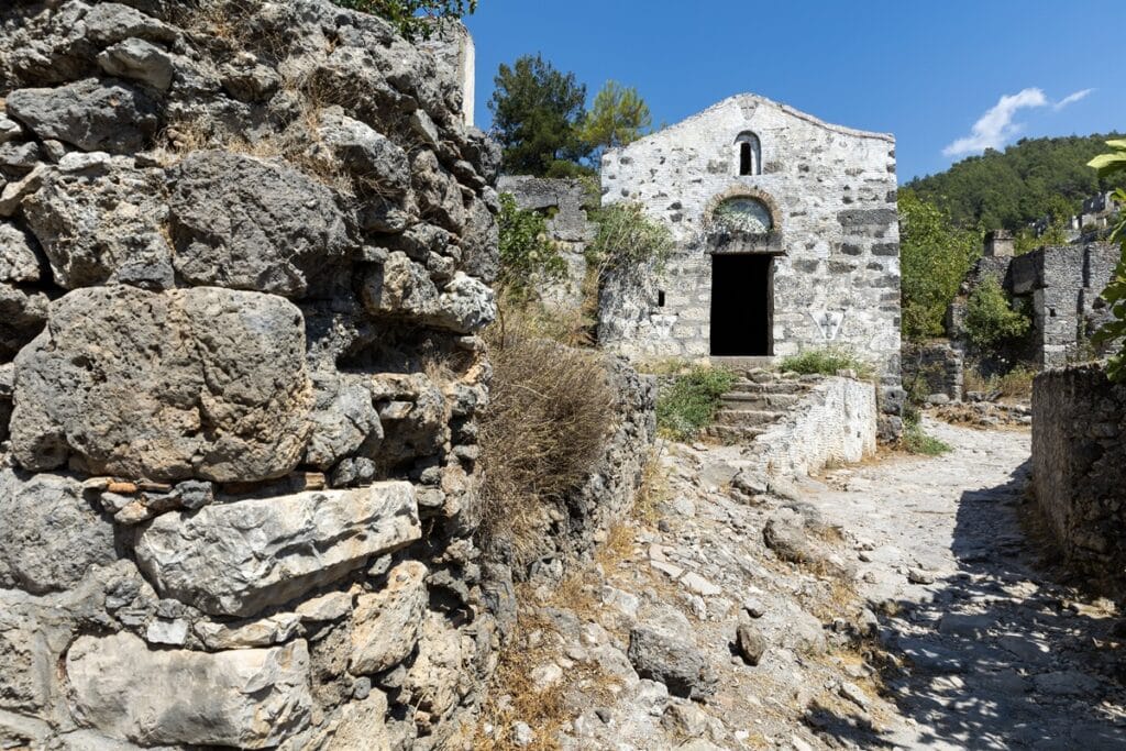 chapelle abandonnée à Kayaköy