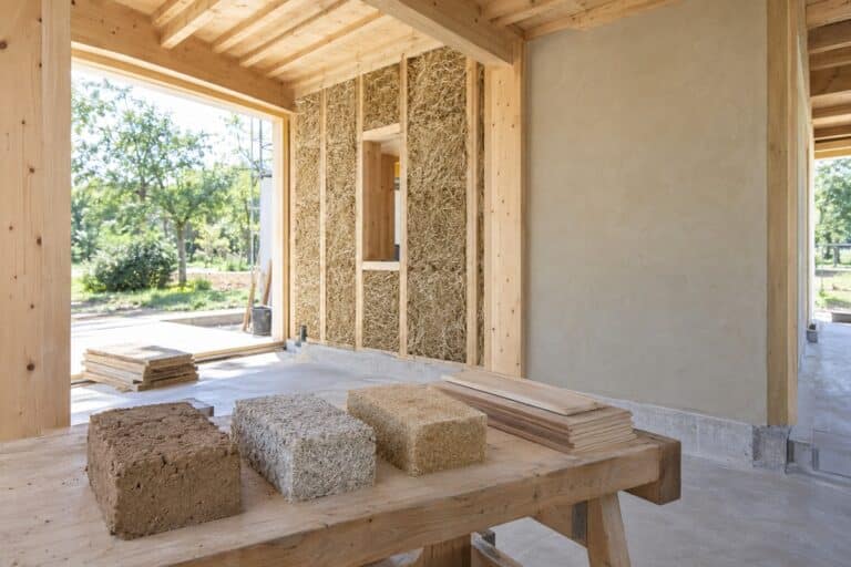 Maison en bois, paille et argile