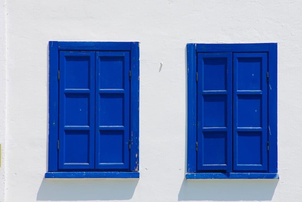 volets bleus à Bodrum