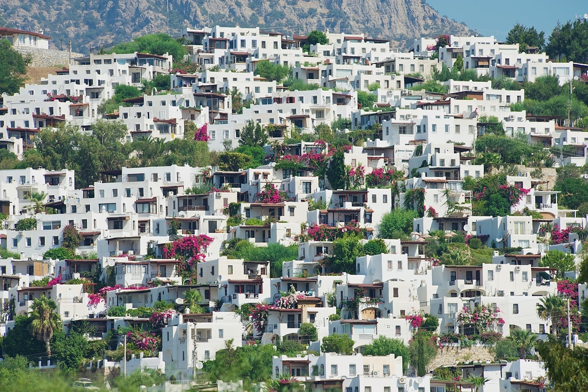 maisons blanches de Bodrum