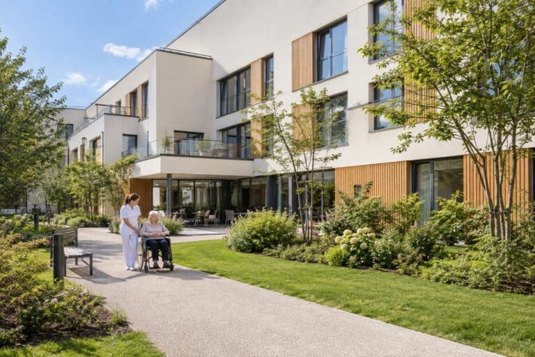 EHPAD contemporain au cœur d’un jardin