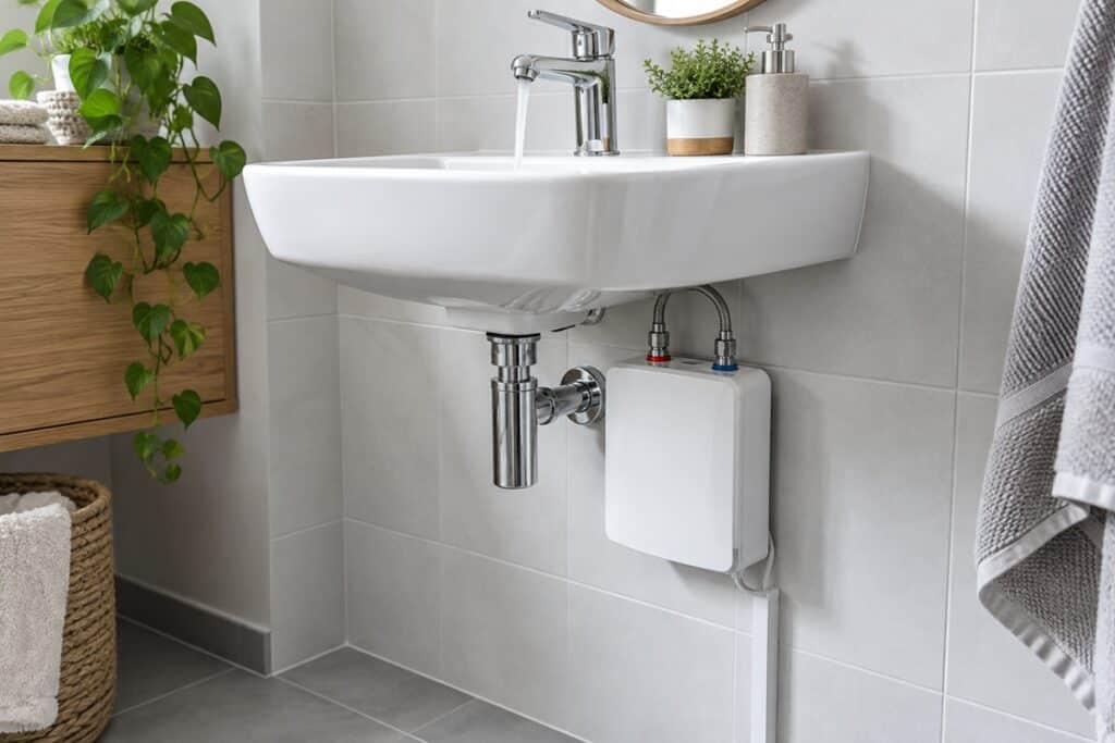 Chauffe-eau instantané sous lavabo