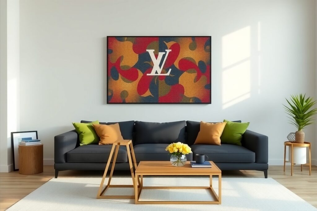 salon avec tableau Louis Vuitton