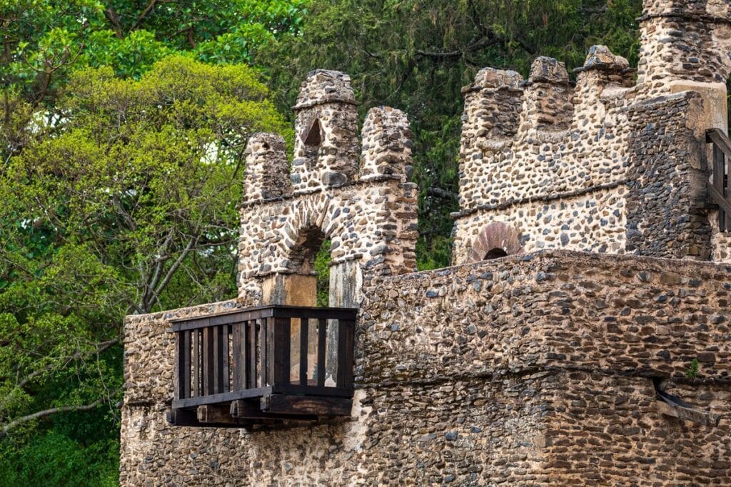 haut de tour crénelée à Gondar