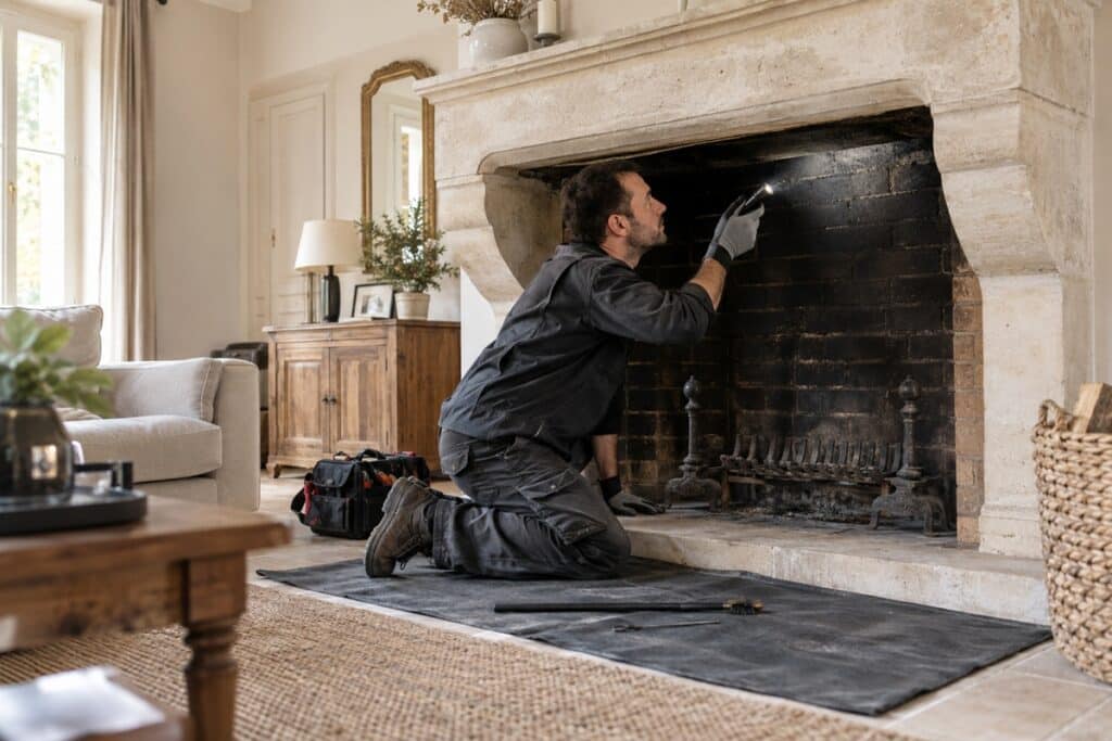 Inspection d’une cheminée avant utilisation
