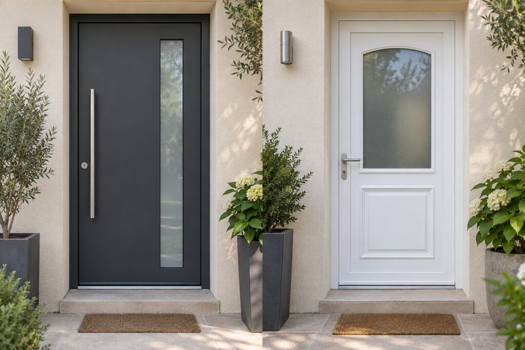 Porte d’entrée alu vs PVC