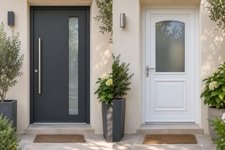 Porte d’entrée alu vs PVC