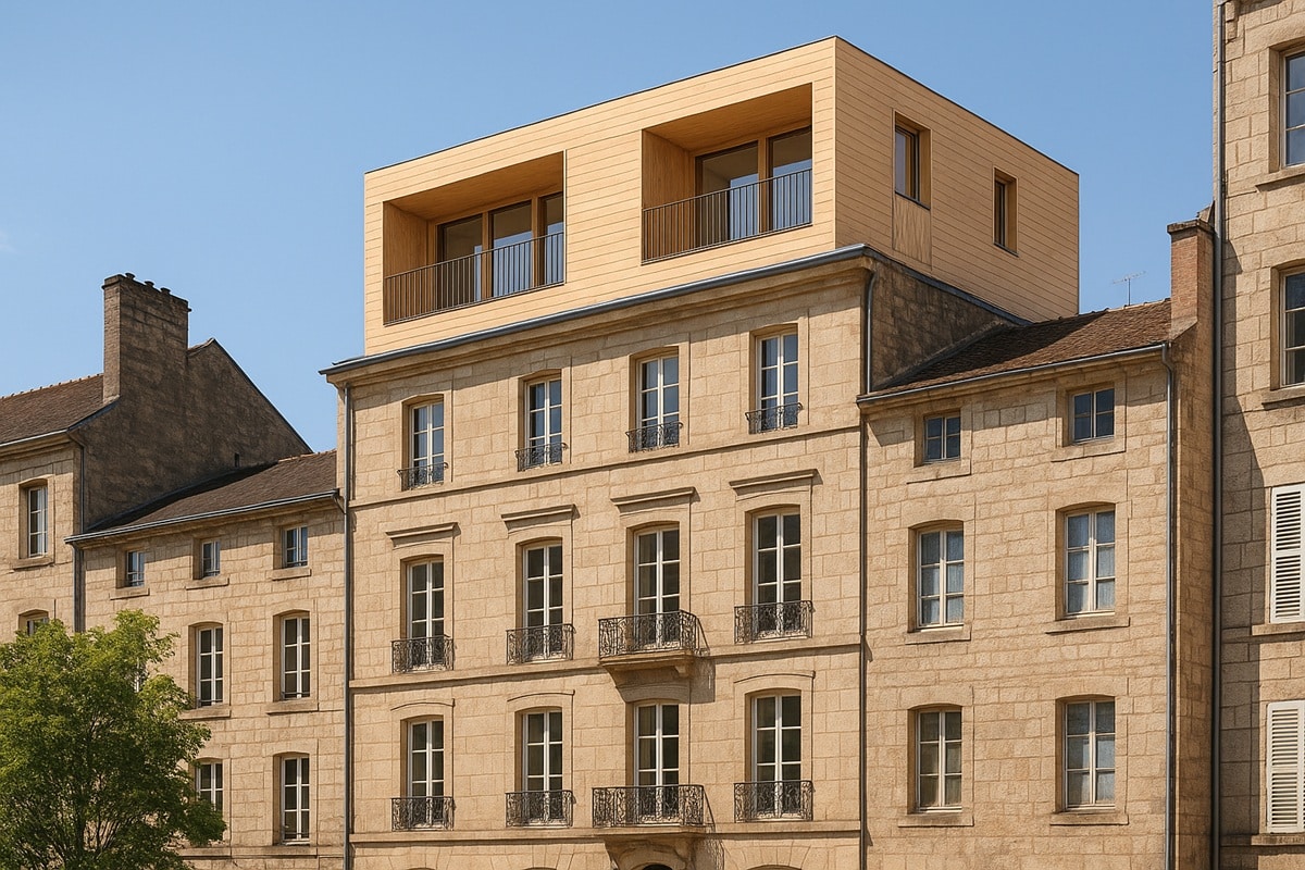 surélévation d'immeuble en bois
