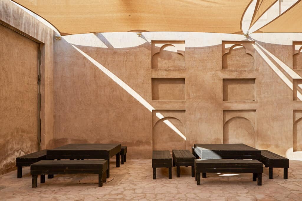 cour intérieure maison traditionnelle à Dubaï