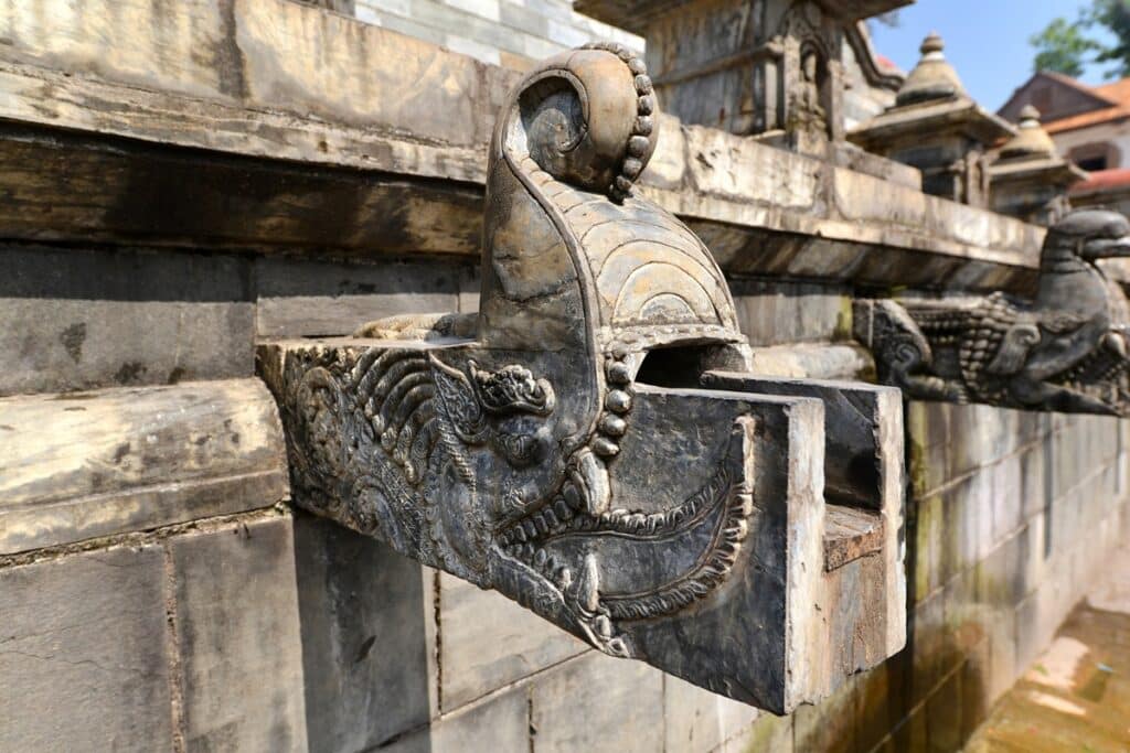 détail fontaine à Lalitpur