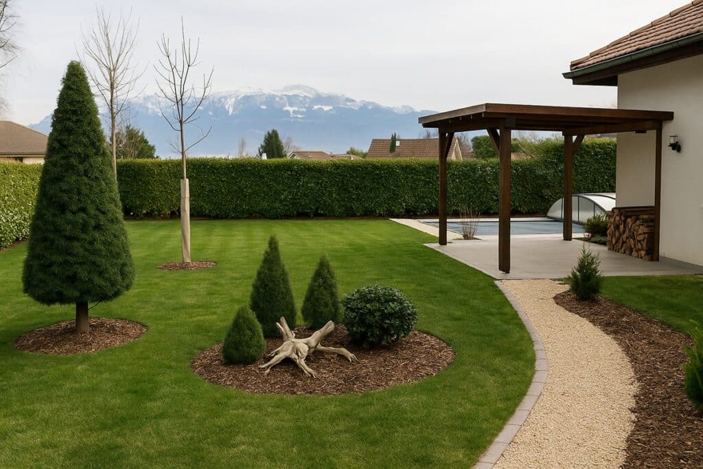 beau jardin à Nyon
