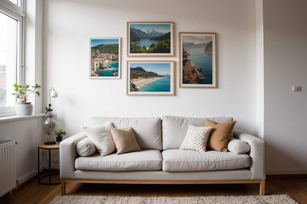 décoration intérieure avec des affiches de voyage