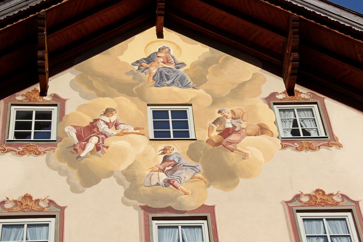 façade peinte à Mittenwald