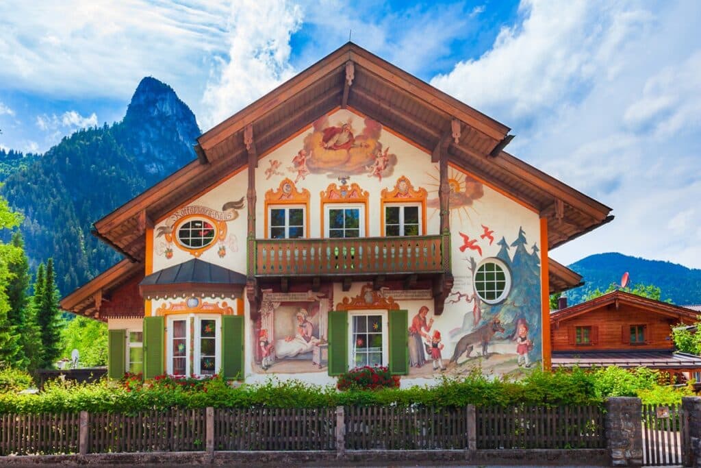 façade peinte à Oberammergau