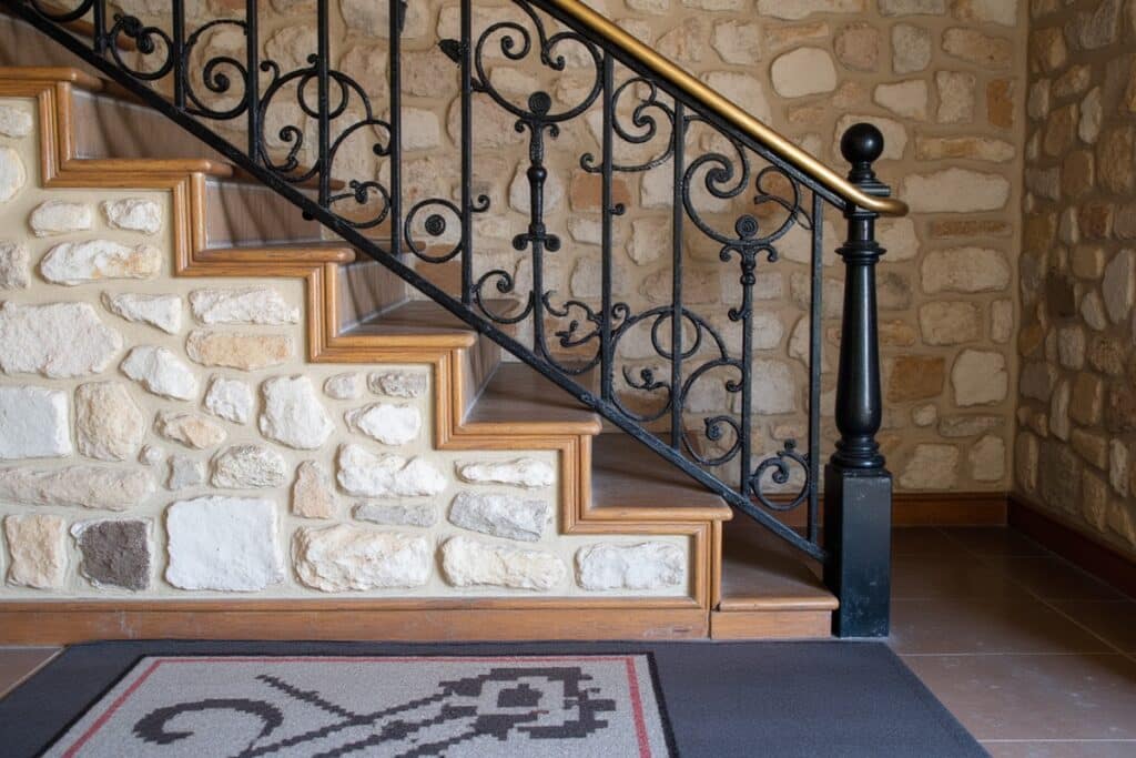 rampe d'escalier en fer forgé