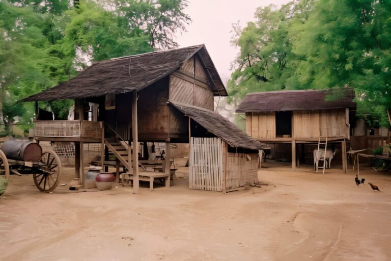maison rohingya traditionnelle
