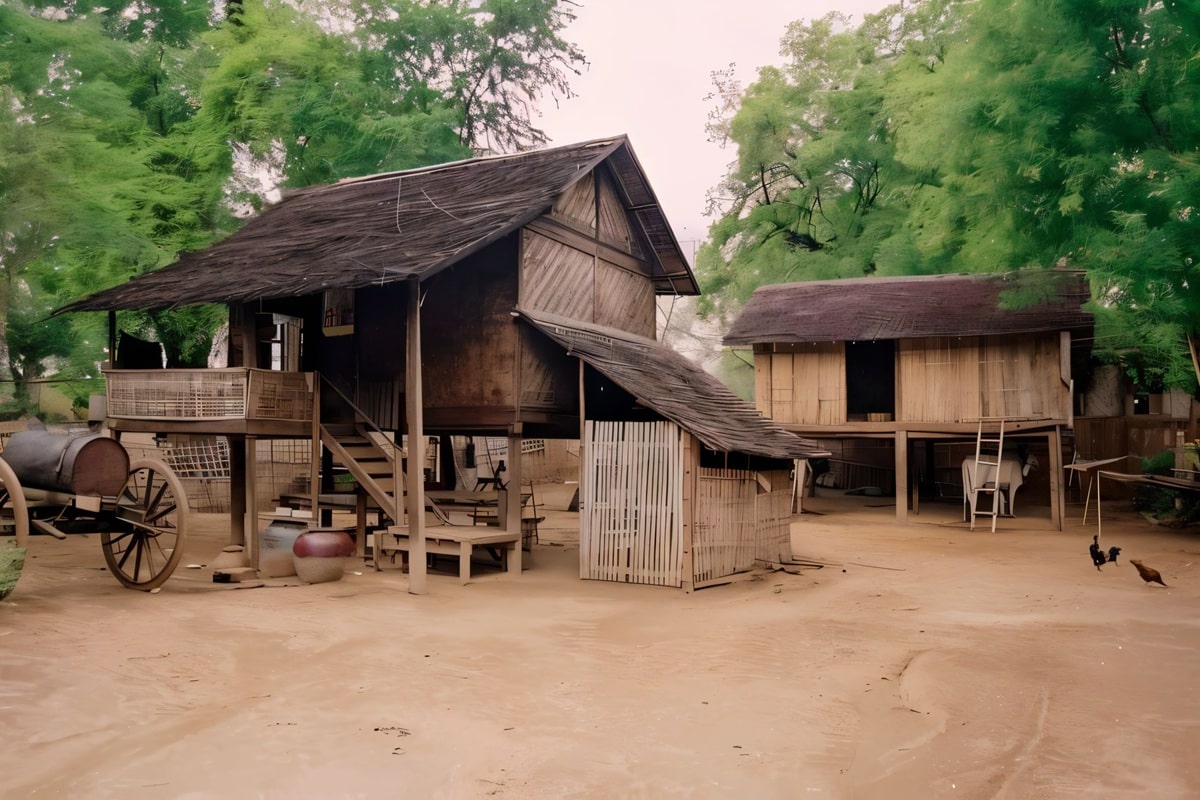 maison rohingya traditionnelle