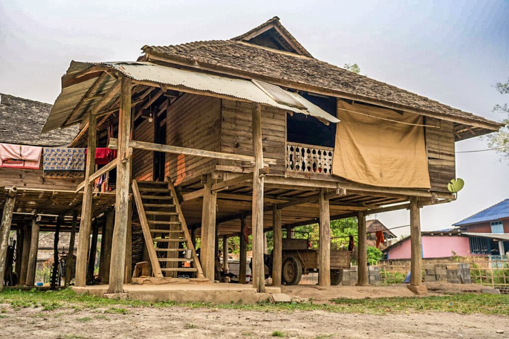 maison traditionnelle shan à Mong Yawng