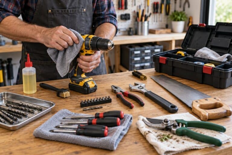 atelier bien organisé pour entretenir et prolonger la durée de vie des outils