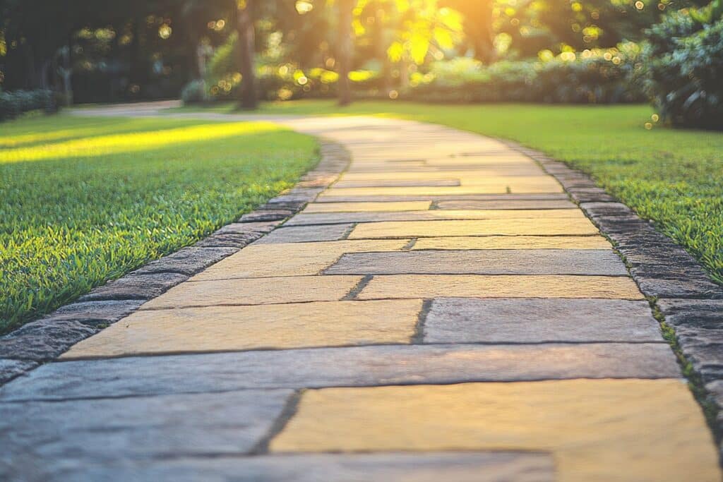 chemin dallage jardin