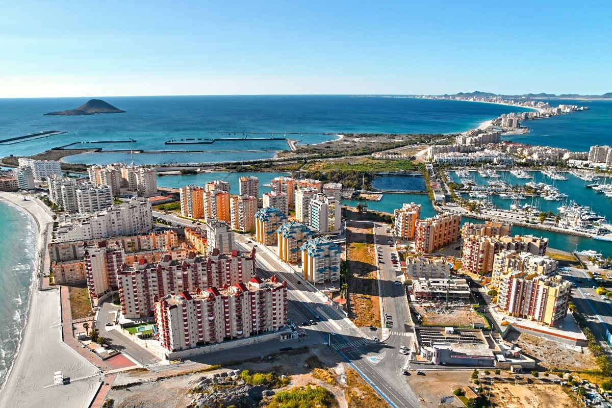 La Manga del Mar Menor vue du ciel