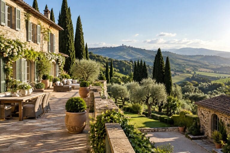 maison de luxe avec vue sur la nature en Toscane