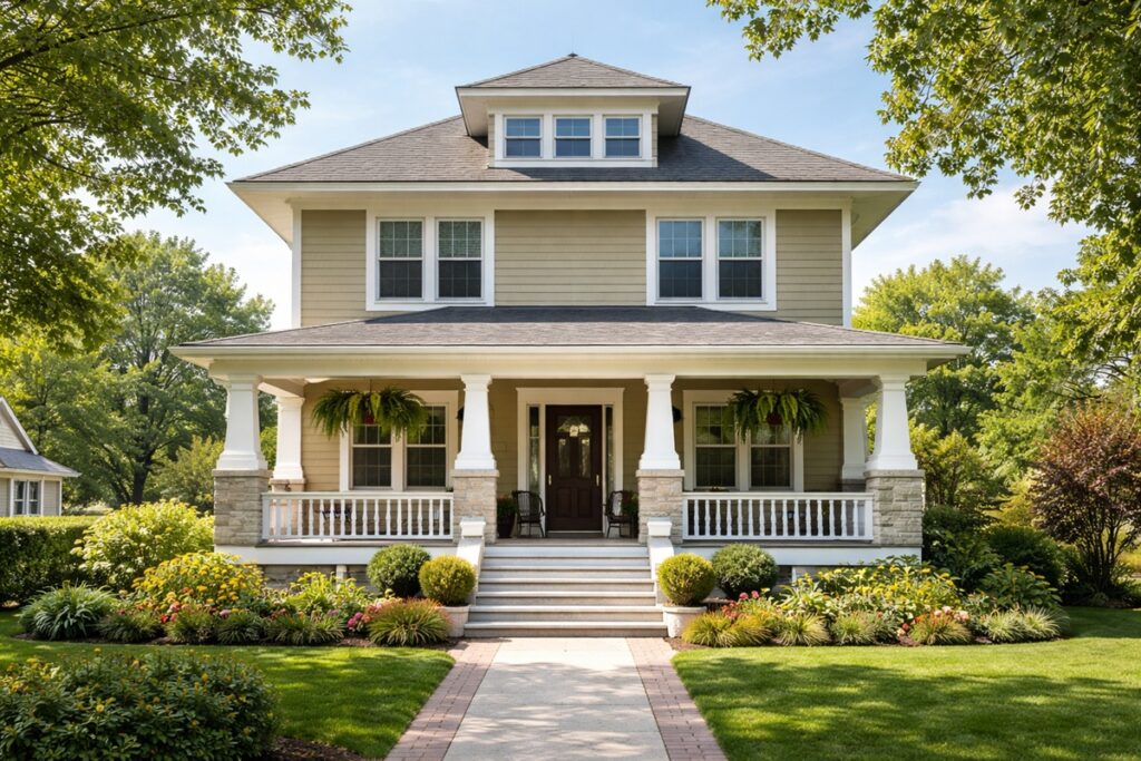 maison de style american foursquare